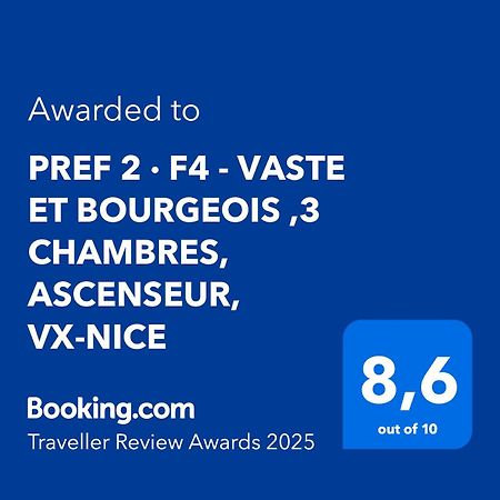 Pref 2 - F4 - Vaste Et Bourgeois ,3 Chambres, Ascenseur, Vx-Nice Exteriér fotografie